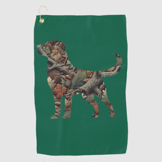 Labrador Retriever Camouflage Golf Handdoek (Voorkant)
