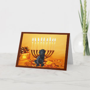 Labrador Retriever Chanukah Card Menorah Feestdagen Kaart