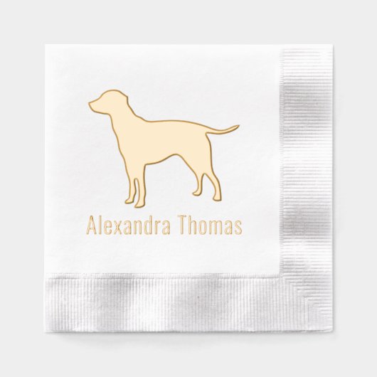 Labrador Retriever Chien Silhouette Nom (Recto)