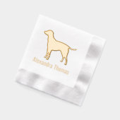 Labrador Retriever Chien Silhouette Nom (Gauche)