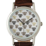 Labrador Retriever Chien Watch<br><div class="desc">Aquarelle peinture de chocolat adorable, Golden and Black Labrador Retriever chiens, parfait pour les amoureux des animaux de compagnie, marcheurs de chiens, toiletteurs de chiens et vétérinaires.</div>