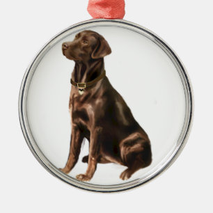 Labrador Retriever - Chocolade 1 Metalen Ornament