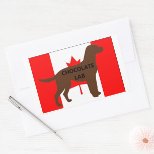 labrador retriever chocolade lab rechthoekige sticker