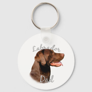 Labrador Retriever (chocolade) Pa 2 Sleutelhanger