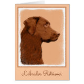 Labrador Retriever (Chocolade) schilderen - Dog Ar (Voorkant)