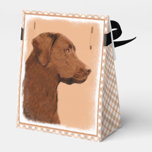 Labrador Retriever (Chocolade) schilderen - Dog Ar Bedankdoosjes (Achterkant)