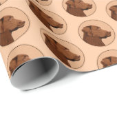 Labrador Retriever (Chocolade) schilderen - Dog Ar Cadeaupapier (Rol Hoek)