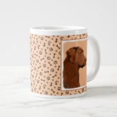 Labrador Retriever (Chocolade) schilderen - Dog Ar Extra Grote Beker (Voorkant rechts)