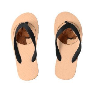 Labrador Retriever (Chocolade) schilderen - Dog Ar Kinder Teenslippers