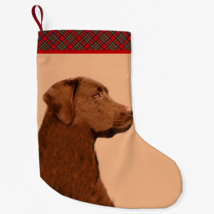 Labrador Retriever (Chocolade) schilderen - Dog Ar Kleine Kerstsok