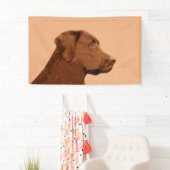 Labrador Retriever (Chocolade) schilderen - Dog Ar Spandoek (Insitu)