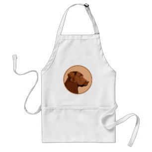 Labrador Retriever (Chocolade) schilderen - Dog Ar Standaard Schort