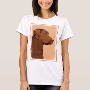 Labrador Retriever (Chocolade) schilderen - Dog Ar T-shirt