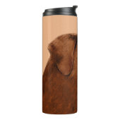 Labrador Retriever (Chocolade) schilderen - Dog Ar Thermosbeker (Gedraaid links)