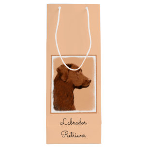 Labrador Retriever (chocolade) schilderen - Dog Ar Wijn Cadeautas