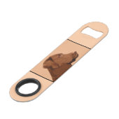 Labrador Retriever (Chocolat) Peinture - Chien Art (Devant angulaire)