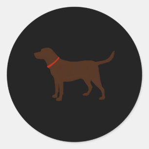 Labrador Retriever Chocolate Lab Ronde Sticker
