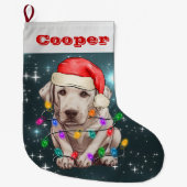 Labrador Retriever Christmas Grote Kerstsok (Voorkant)