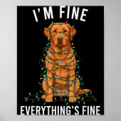 Labrador Retriever Christmas I'm Fine Everything I Poster (Voorkant)