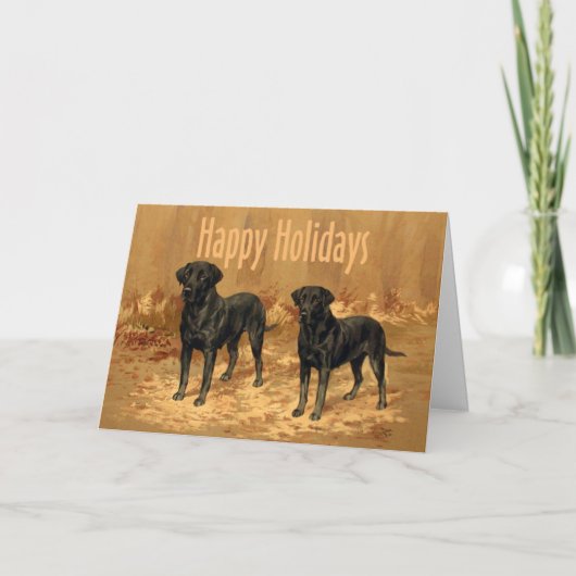 Labrador Retriever Christmas Kaart  (Voorkant)