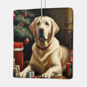 Labrador Retriever Christmas Keramisch Ornament (Links)