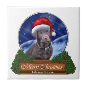 Labrador Retriever Christmas Tegeltje