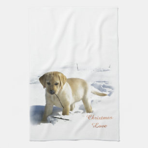 Labrador Retriever Christmas Theedoek