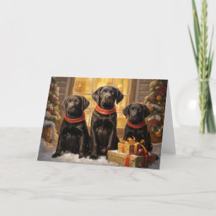 Labrador retriever Christmas wenskaart Bedankkaart