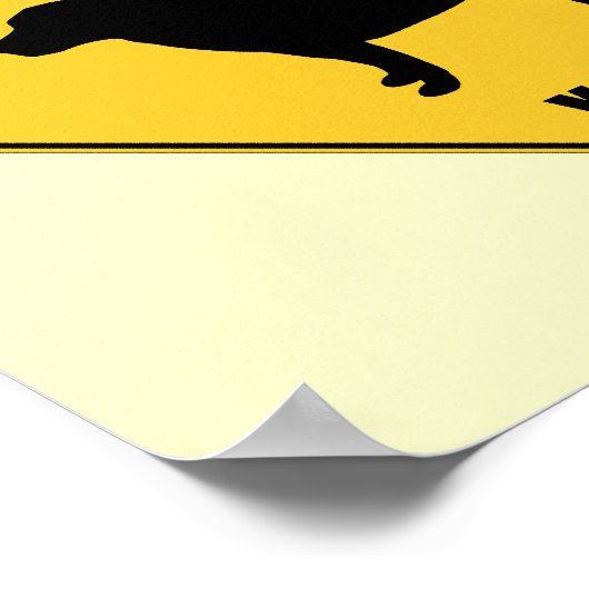 Labrador Retriever Crossing (XING)-teken Poster (Hoek)