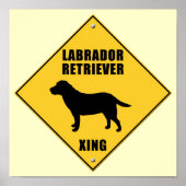Labrador Retriever Crossing (XING)-teken Poster (Voorkant)