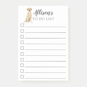 Labrador Retriever Dog, aangepast om lijst te doen Post-it® Notes