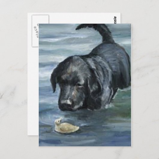 "Labrador Retriever" Dog Art Briefkaart (Voorkant / Achterkant)