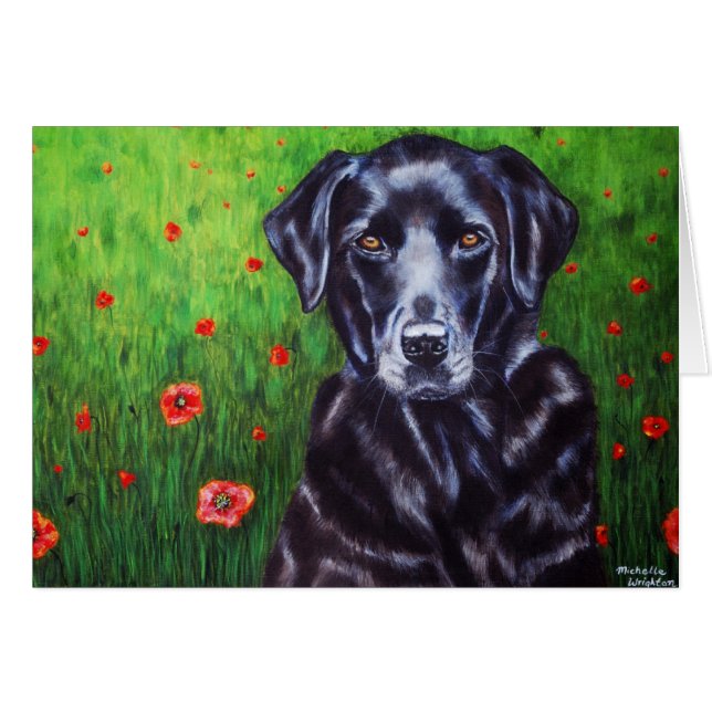 Labrador Retriever Dog Art - Poppy (Devant horizontal)