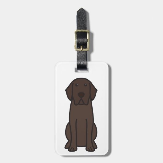 Labrador Retriever Dog Cartoon Bagagelabel (Voorkant verticaal)