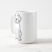 Labrador Retriever Dog Cartoon Coffee Mok (Voorkant links)