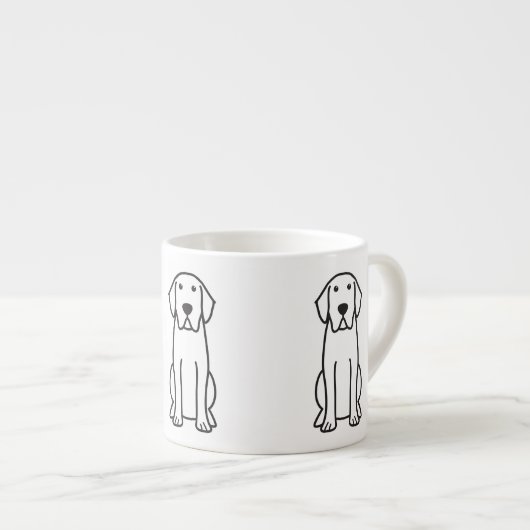 Labrador Retriever Dog Cartoon Espresso Mok (Voorkant rechts)