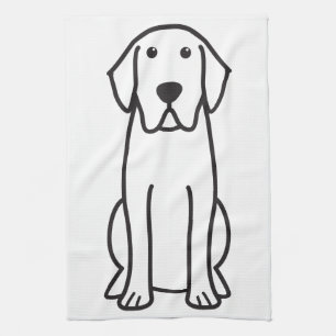 Labrador Retriever Dog Cartoon Kitchen Towel Theedoek