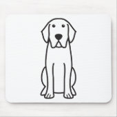 Labrador Retriever Dog Cartoon Muismat (Voorkant)