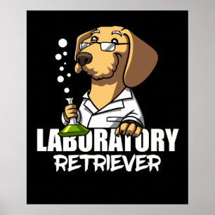 Labrador Retriever Dog Chemistry Science Teacher Poster