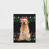 Labrador Retriever Dog Christmas Ugly Sweater Ligh Kaart (Voorkant)