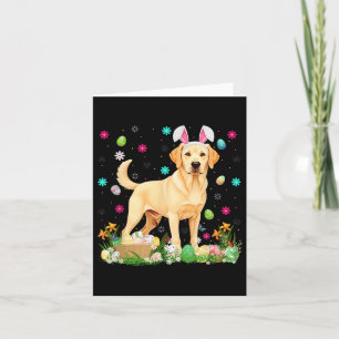 Labrador Retriever Dog Easter Egg Hunt Bunny Ear E Kaart