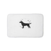 Labrador Retriever Dog - Halloween Moon Silhouette Badmat (Voorkant)