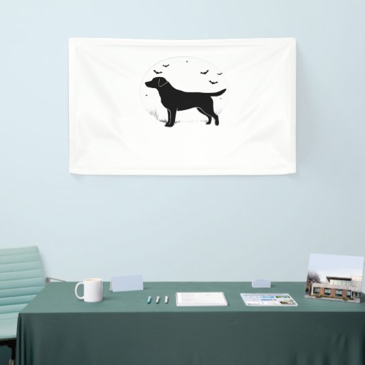Labrador Retriever Dog - Halloween Moon Silhouette Spandoek (Beurs)