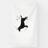 Labrador Retriever Dog - Halloween Moon Silhouette Spandoek (Verticaal)