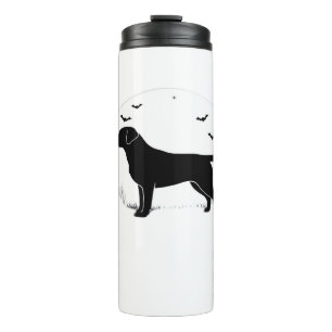 Labrador Retriever Dog - Halloween Moon Silhouette Thermosbeker
