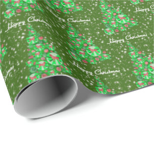 Labrador Retriever Dog kerstboom Green Cadeaupapier