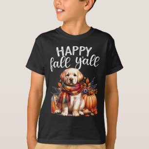 Labrador Retriever Dog Pumpkin Spice Happy Herfst T-shirt