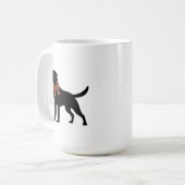 Labrador Retriever Dog Silhouette Coffee Mug (Devant gauche)
