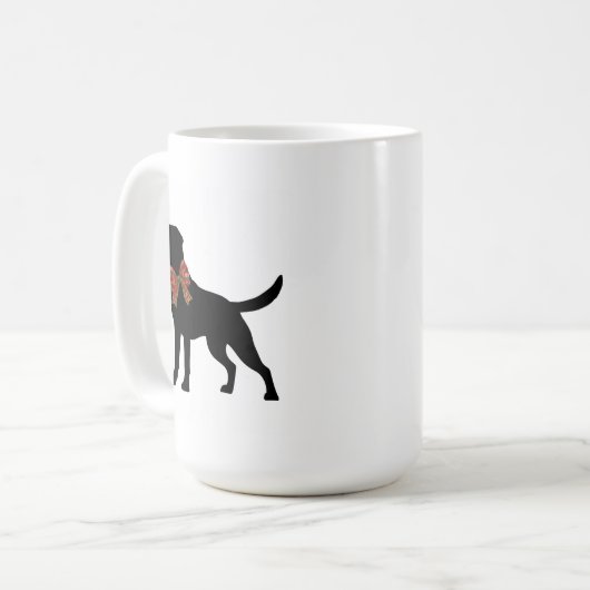 Labrador Retriever Dog Silhouette Coffee Mug (Devant gauche)
