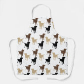 Labrador Retriever Dog Silhouette Patroon Schort (Voorkant)